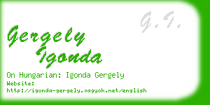 gergely igonda business card